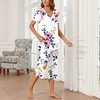 image:imageBestbee Womens Pajama Sets 2 Piece Lounge Outfits Summer Sleepwear V Neck Short Sleeve Capri Pant With Pockets Ladies PjsPink Fl White