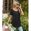 image:imageBestbee Womens Pajama Sets 2 Piece Summer Sleepwear Lounge Outfits Short Sleeve Long Pants With Pockets Ladies PjsShort Black