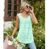 image:imageBestbee Womens Sleeveless Pajama Sets 2 Piece Sleepwear Summer Lounge Outfits Henley Tanks Capri Pants Ladies PjsColorful Butterflygreen