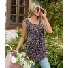 image:imageBestbee Womens Sleeveless Pajama Sets 2 Piece Sleepwear Summer Lounge Outfits Henley Tanks Capri Pants Ladies PjsLittle Flower Black