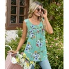image:imageBestbee Womens Sleeveless Pajama Sets 2 Piece Sleepwear Summer Lounge Outfits Henley Tanks Capri Pants Ladies PjsMint Green