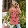 image:imageBestbee Womens Sleeveless Pajama Sets 2 Piece Sleepwear Summer Lounge Outfits Henley Tanks Capri Pants Ladies PjsPeach Pink