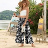 image:imageBestbee Womens Wide Leg Palazzo Pants Dressy Casual Gaucho Cropped Pants Elastic Waist with PocketsBlack Campanula