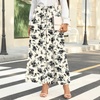 image:imageBestbee Womens Wide Leg Palazzo Pants Dressy Casual Gaucho Cropped Pants Elastic Waist with PocketsBlack Floral Beige