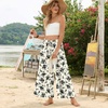 image:imageBestbee Womens Wide Leg Palazzo Pants Dressy Casual Gaucho Cropped Pants Elastic Waist with PocketsBlack Floral Beige