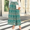 image:imageBestbee Womens Wide Leg Palazzo Pants Dressy Casual Gaucho Cropped Pants Elastic Waist with PocketsBluekhaki Floral