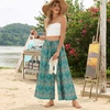 image:imageBestbee Womens Wide Leg Palazzo Pants Dressy Casual Gaucho Cropped Pants Elastic Waist with PocketsBluekhaki Floral