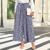 image:imageBestbee Womens Wide Leg Palazzo Pants Dressy Casual Gaucho Cropped Pants Elastic Waist with PocketsBluemulti Flower