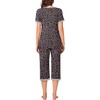 image:imageBestbee Womens Pajama Set 2 Piece Lounge Outfit Sleepwear Set Crew Neck TShirt Capri Pant With Pockets Ladies PjsLittle Fl BlackGrey