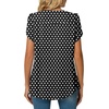 image:imageBestbee Womens Plus Size Tops Dressy Casual Summer Chiffon Blouses Short Sleeve Dress Shirts Business Loose Fit TunicsCrewneck Polka Dots Black