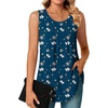 image:imageBestbee Womens Sleeveless Chiffon Blouses Dressy Casual Tank Tops 2026 Summer Crew Neck Tunics Office Cute Work ShirtsBlue Butterfly