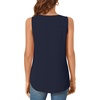 image:imageBestbee Womens Sleeveless Chiffon Blouses Dressy Casual Tank Tops 2026 Summer Crew Neck Tunics Office Cute Work ShirtsDark Blue