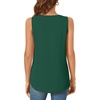 image:imageBestbee Womens Sleeveless Chiffon Blouses Dressy Casual Tank Tops 2026 Summer Crew Neck Tunics Office Cute Work ShirtsDark Green