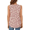 image:imageBestbee Womens Sleeveless Chiffon Blouses Dressy Casual Tank Tops 2026 Summer Crew Neck Tunics Office Cute Work ShirtsDeep Red Flowerbeige