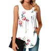 image:imageBestbee Womens Sleeveless Chiffon Blouses Dressy Casual Tank Tops 2026 Summer Crew Neck Tunics Office Cute Work ShirtsFloral White