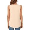 image:imageBestbee Womens Sleeveless Chiffon Blouses Dressy Casual Tank Tops 2026 Summer Crew Neck Tunics Office Cute Work ShirtsKhaki