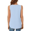 image:imageBestbee Womens Sleeveless Chiffon Blouses Dressy Casual Tank Tops 2026 Summer Crew Neck Tunics Office Cute Work ShirtsLight Blue