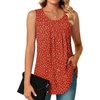 image:imageBestbee Womens Sleeveless Chiffon Blouses Dressy Casual Tank Tops 2026 Summer Crew Neck Tunics Office Cute Work ShirtsPolka Dotred