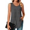 image:imageBestbee Womens Sleeveless Chiffon Blouses Dressy Casual Tank Tops 2026 Summer Crew Neck Tunics Office Cute Work ShirtsPolka Dots Black