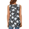 image:imageBestbee Womens Sleeveless Chiffon Blouses Dressy Casual Tank Tops 2026 Summer Crew Neck Tunics Office Cute Work ShirtsWhite Lily