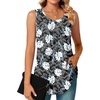 image:imageBestbee Womens Sleeveless Chiffon Blouses Dressy Casual Tank Tops 2026 Summer Crew Neck Tunics Office Cute Work ShirtsWhite Lily
