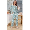 image:imageBestbee Womens Pajama Set 2 Piece Lounge Outfits Sleepwear Fall Long Sleeve Long Pant With Pockets Ladies PjsBegonia Grayish Blue