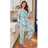 image:imageBestbee Womens Pajama Set 2 Piece Lounge Outfits Sleepwear Fall Long Sleeve Long Pant With Pockets Ladies PjsBegonia Grayish Blue