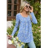 image:imageBestbee Womens Pajama Set 2 Piece Lounge Outfits Sleepwear Fall Long Sleeve Long Pant With Pockets Ladies PjsBluewhite Flower