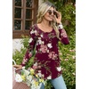 image:imageBestbee Womens Pajama Set 2 Piece Lounge Outfits Sleepwear Fall Long Sleeve Long Pant With Pockets Ladies PjsFloral Wine