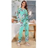 image:imageBestbee Womens Pajama Set 2 Piece Lounge Outfits Sleepwear Fall Long Sleeve Long Pant With Pockets Ladies PjsMint Green