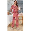 image:imageBestbee Womens Pajama Set 2 Piece Lounge Outfits Sleepwear Fall Long Sleeve Long Pant With Pockets Ladies PjsPeach Pink