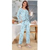 image:imageBestbee Womens Pajama Set 2 Piece Lounge Outfits Sleepwear Fall Long Sleeve Long Pant With Pockets Ladies PjsSailboatblue