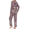 image:imageBestbee Womens Pajama Set 2 Piece Lounge Outfits V Neck Sleepwear Fall Long Sleeve Long Pants With Pockets Ladies PjsBeanrose Red