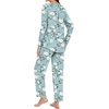 image:imageBestbee Womens Pajama Set 2 Piece Lounge Outfits V Neck Sleepwear Fall Long Sleeve Long Pants With Pockets Ladies PjsBegonia Grayish Blue