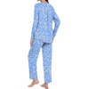 image:imageBestbee Womens Pajama Set 2 Piece Lounge Outfits V Neck Sleepwear Fall Long Sleeve Long Pants With Pockets Ladies PjsBluewhite Flower