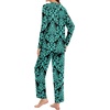 image:imageBestbee Womens Pajama Set 2 Piece Lounge Outfits V Neck Sleepwear Fall Long Sleeve Long Pants With Pockets Ladies PjsFloral Bluegreen