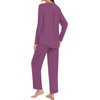 image:imageBestbee Womens Pajama Set 2 Piece Lounge Outfits V Neck Sleepwear Fall Long Sleeve Long Pants With Pockets Ladies PjsPurple Red