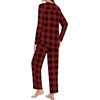 image:imageBestbee Womens Pajama Set 2 Piece Lounge Outfits V Neck Sleepwear Fall Long Sleeve Long Pants With Pockets Ladies PjsRed Plaid