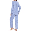 image:imageBestbee Womens Pajama Set 2 Piece Lounge Outfits V Neck Sleepwear Fall Long Sleeve Long Pants With Pockets Ladies PjsSpotted Blue