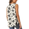 image:imageBestbee Womens 2026 Summer Tank Tops Dressy Casual Sleeveless Chiffon Blouses V Neck Tunics Cute Business Work ShirtsBlack Floral Beige