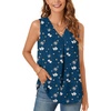 image:imageBestbee Womens 2026 Summer Tank Tops Dressy Casual Sleeveless Chiffon Blouses V Neck Tunics Cute Business Work ShirtsBlue Butterfly