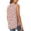 image:imageBestbee Womens 2026 Summer Tank Tops Dressy Casual Sleeveless Chiffon Blouses V Neck Tunics Cute Business Work ShirtsDeep Red Flowerbeige