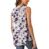 image:imageBestbee Womens 2026 Summer Tank Tops Dressy Casual Sleeveless Chiffon Blouses V Neck Tunics Cute Business Work ShirtsGraypurple Flower