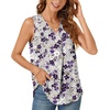 image:imageBestbee Womens 2026 Summer Tank Tops Dressy Casual Sleeveless Chiffon Blouses V Neck Tunics Cute Business Work ShirtsGraypurple Flower