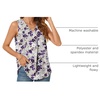 image:imageBestbee Womens 2026 Summer Tank Tops Dressy Casual Sleeveless Chiffon Blouses V Neck Tunics Cute Business Work ShirtsGraypurple Flower