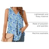 image:imageBestbee Womens 2026 Summer Tank Tops Dressy Casual Sleeveless Chiffon Blouses V Neck Tunics Cute Business Work ShirtsInk Blue Flower