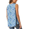 image:imageBestbee Womens 2026 Summer Tank Tops Dressy Casual Sleeveless Chiffon Blouses V Neck Tunics Cute Business Work ShirtsInk Blue Flower
