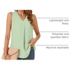 image:imageBestbee Womens 2026 Summer Tank Tops Dressy Casual Sleeveless Chiffon Blouses V Neck Tunics Cute Business Work ShirtsMatcha Color