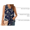 image:imageBestbee Womens 2026 Summer Tank Tops Dressy Casual Sleeveless Chiffon Blouses V Neck Tunics Cute Business Work ShirtsNavy Blue Winter Fl