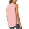 image:imageBestbee Womens 2026 Summer Tank Tops Dressy Casual Sleeveless Chiffon Blouses V Neck Tunics Cute Business Work ShirtsPink